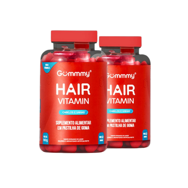 Combo 2 potes de Gummy Hair - 120 cápsulas